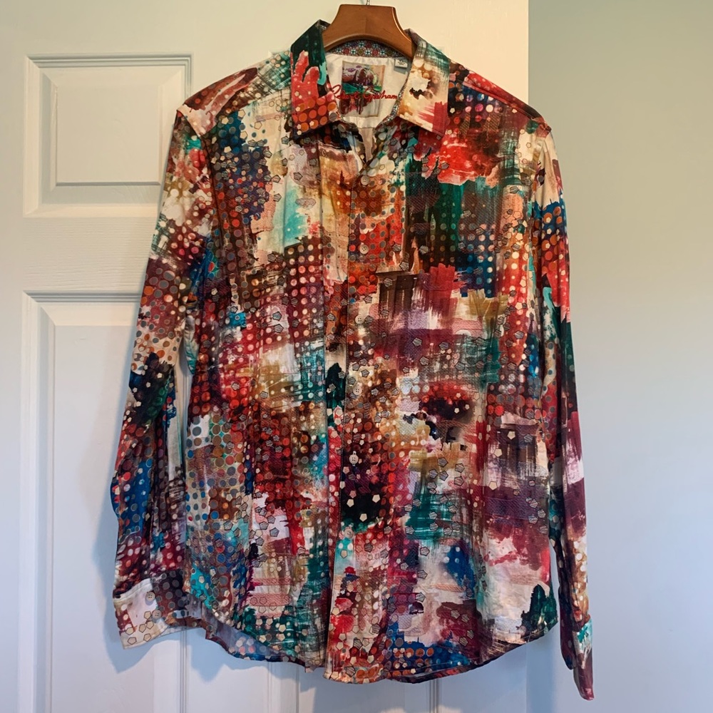 Robert Graham Multicolor Abstract Men's Shirt